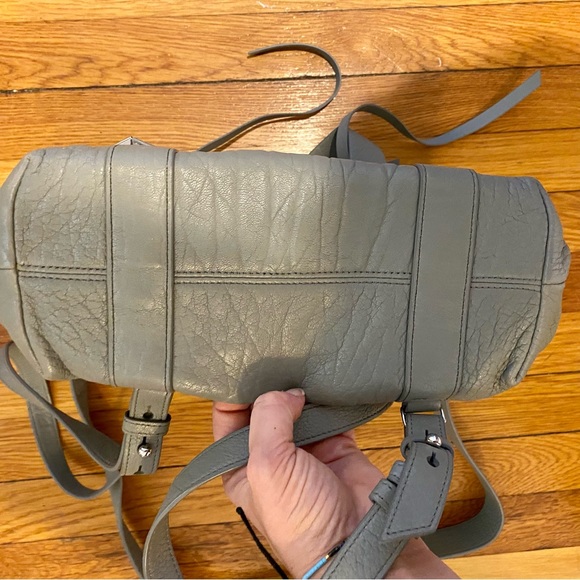 All Saints Vincent Blue/Gray Leather Backpack - Picture 10 of 16